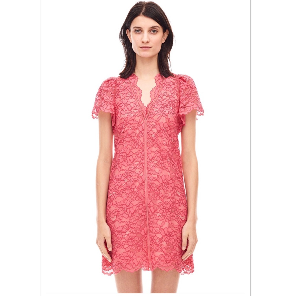 Rebecca Taylor V Neck Lace Dress
